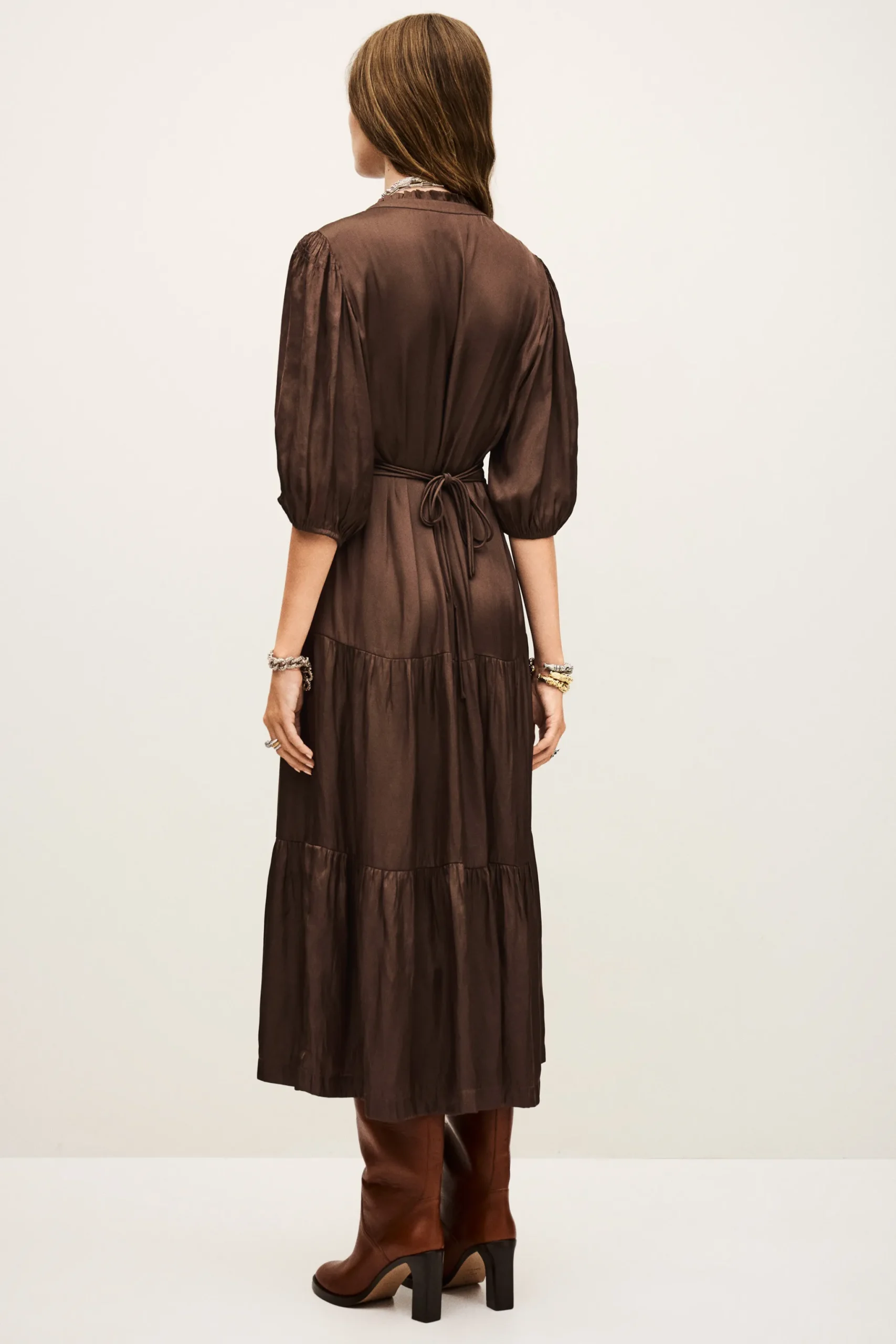 CLELI robe courte froncée