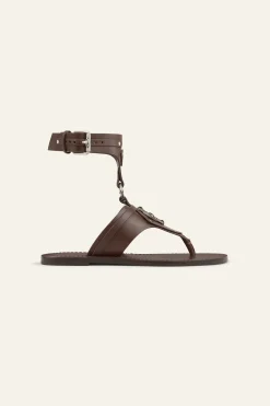 CORFOU sandales plates cuir