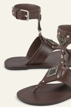 CORFOU sandales plates cuir