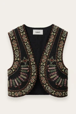 FOSCA gilet brodé court