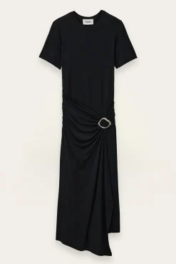 GALTEA robe midi drapée