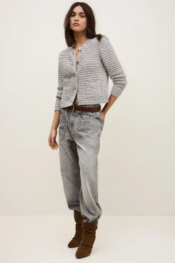 GUSPA gilet court boutonné