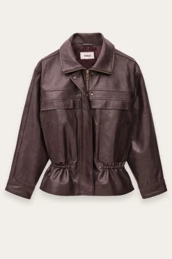 KASSIA veste cuir oversized