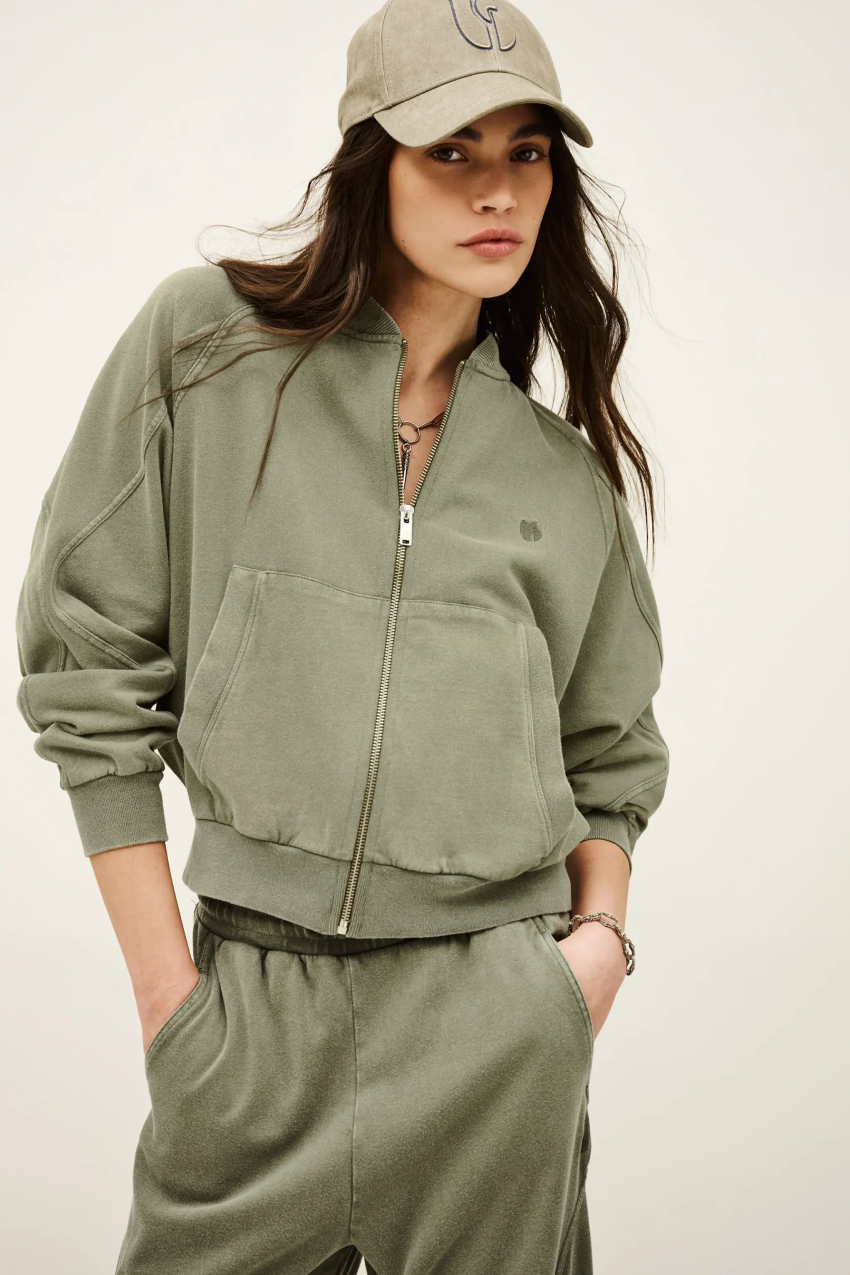 KIRA sweatshirt zippé coton