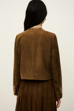 MELLA veste courte suède