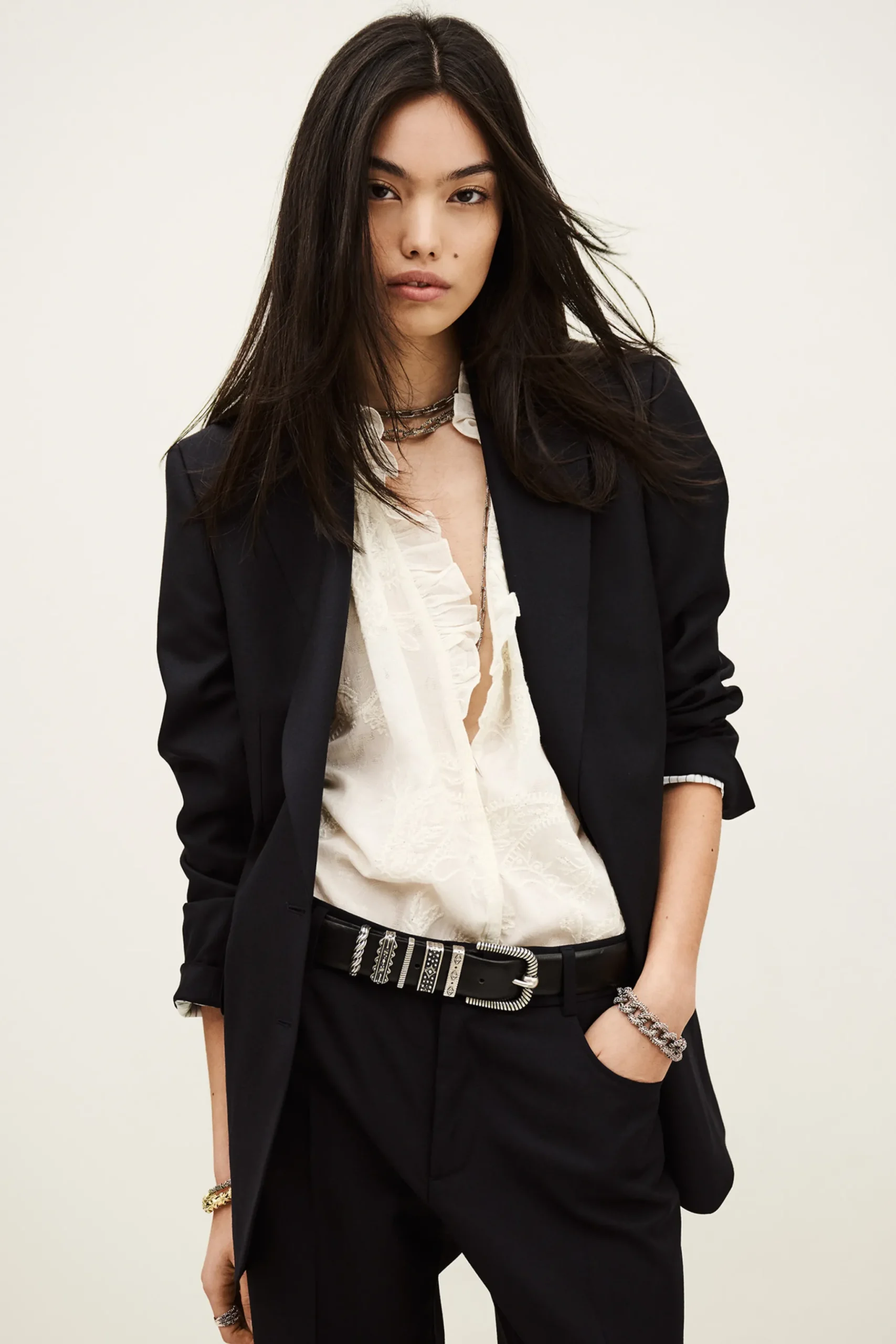 NISHA blazer droit tailleur