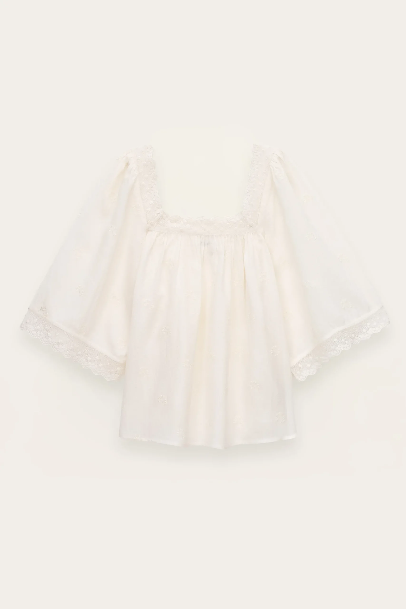 PARLY top dentelle brodée