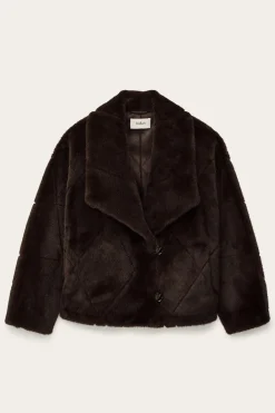 PINIE manteau fausse fourrure