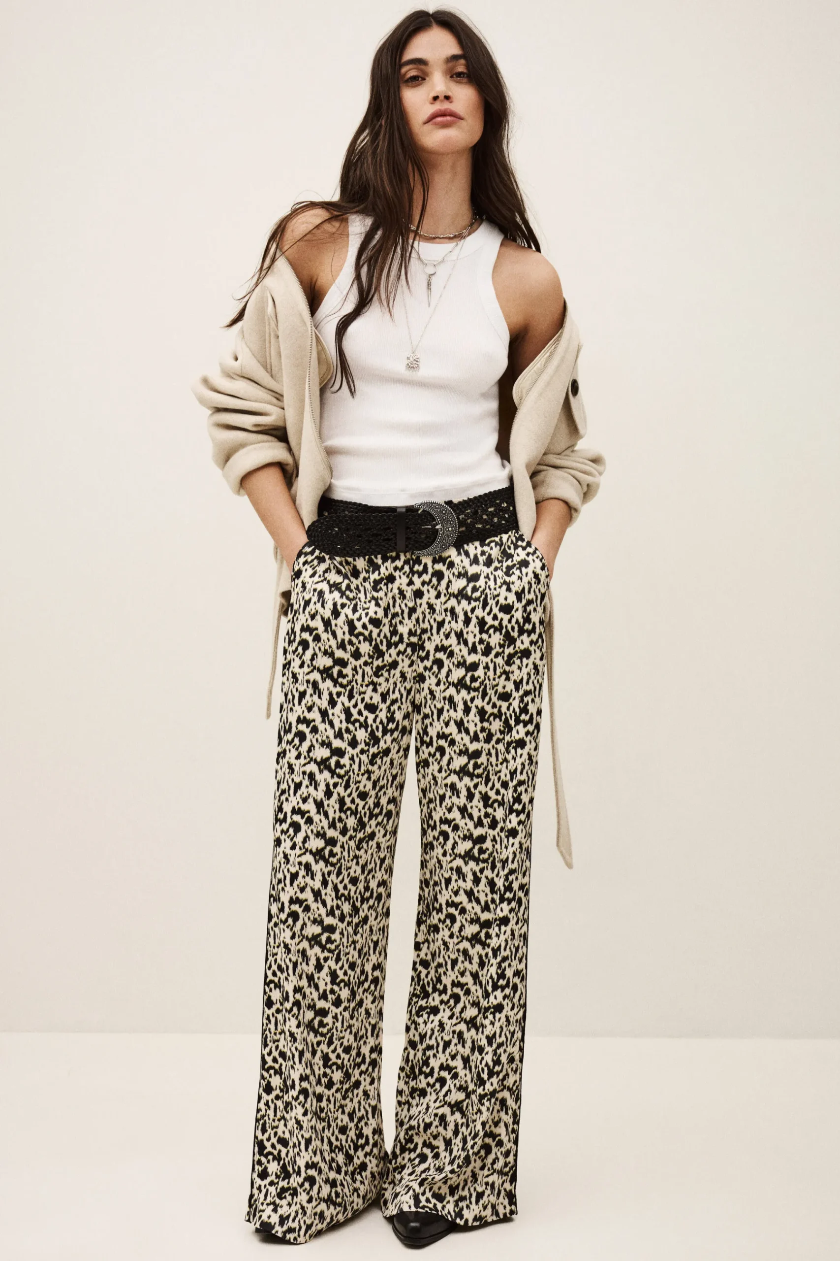 PLYDE pantalon ample imprimé