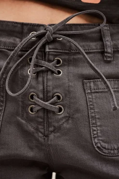 RENO short denim taille haute