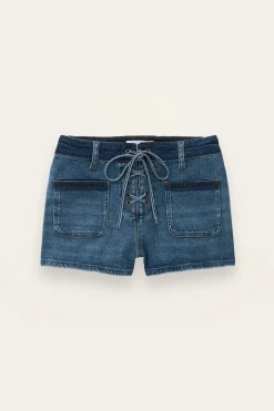 RIO short denim taille haute
