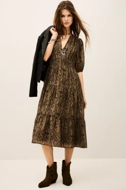 TANYSSA robe midi imprimée