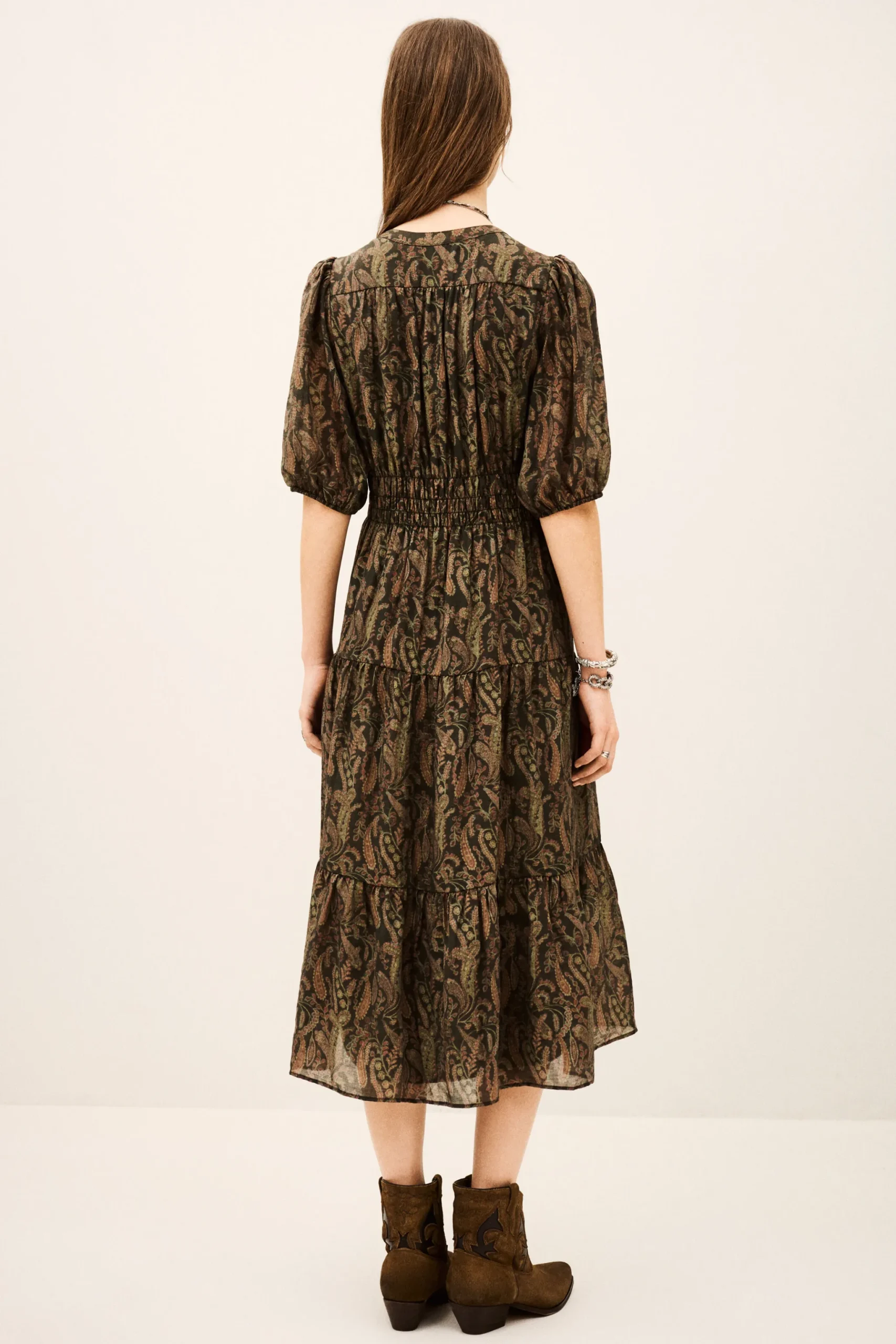 TANYSSA robe midi imprimée