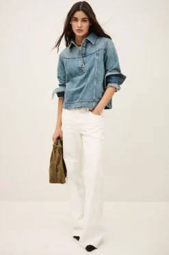 TAVY top denim droit