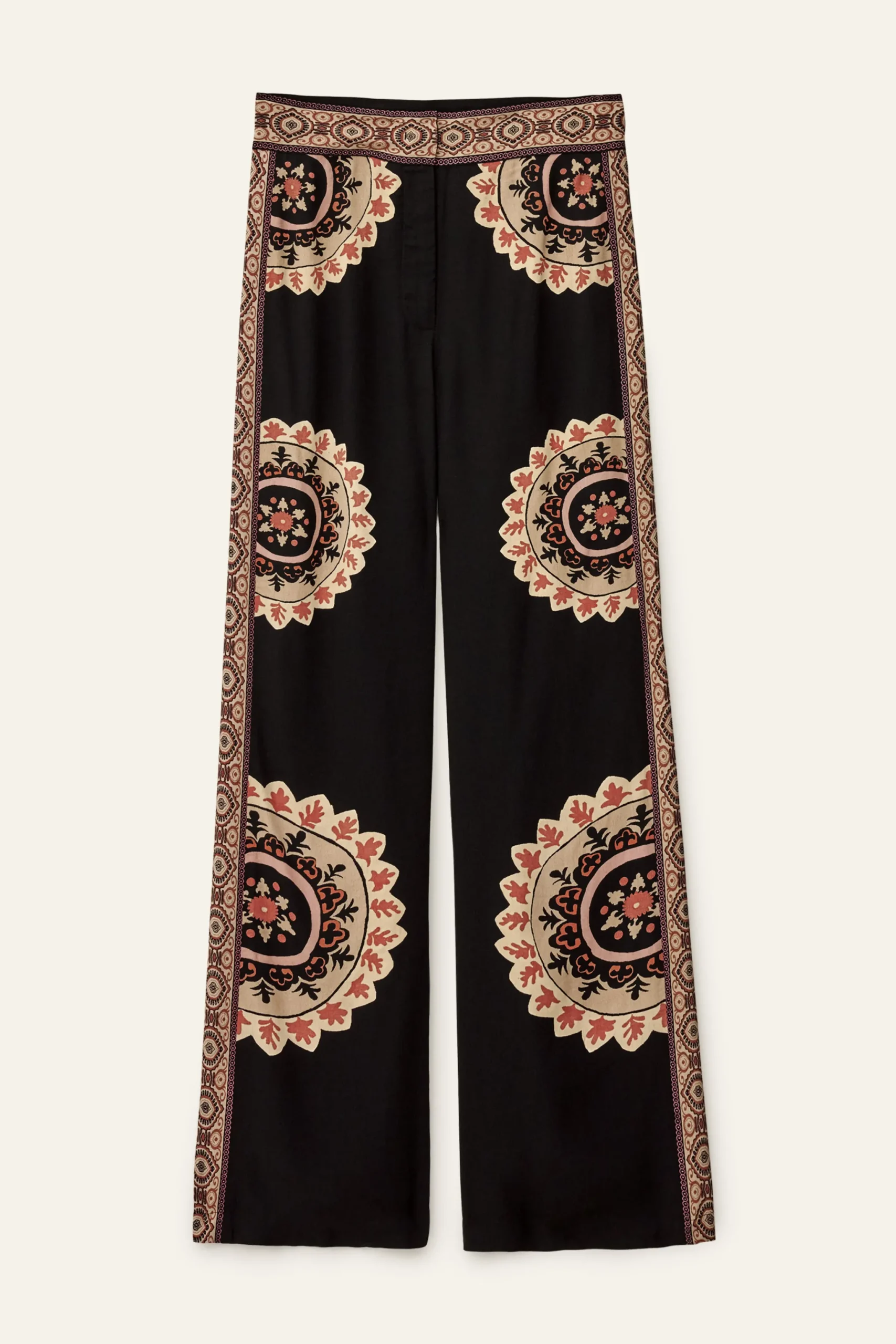 VALLA pantalon évasé imprimé
