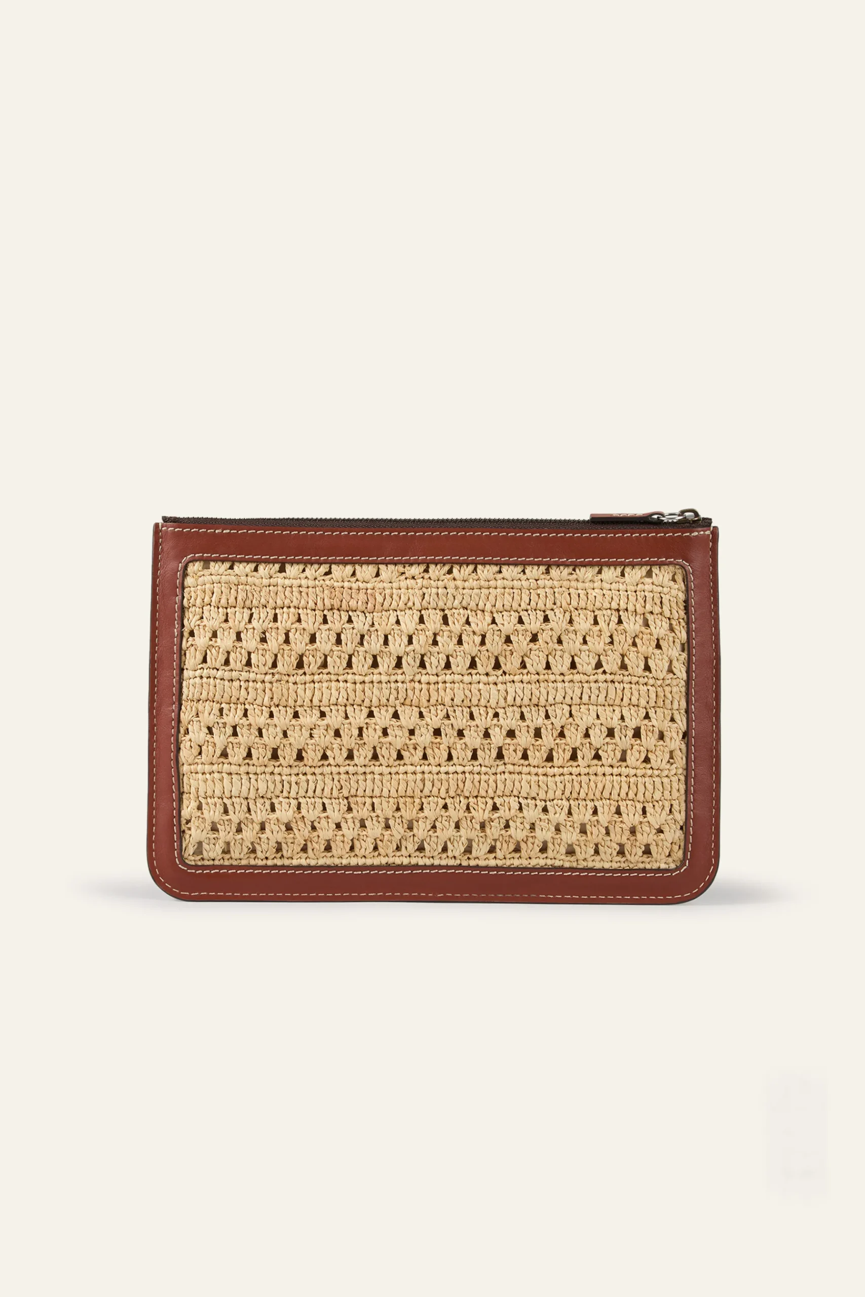 YOUYOU pochette raphia tressé